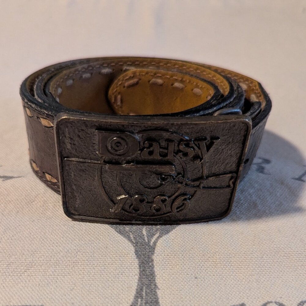 Tony Lama Leather Belt  with Daisy 1886 Buckle